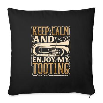 Enjoy my tooting - Euphonium - Housse de coussin décorative 45 x 45 cm - noir - Devant