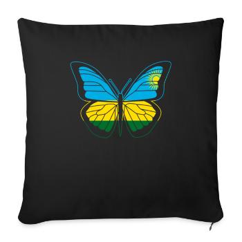 Rwanda - Housse de coussin décorative 45 x 45 cm - noir - Devant