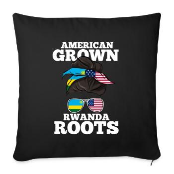 Rwanda - Housse de coussin décorative 45 x 45 cm - noir - Devant