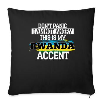 Rwanda - Housse de coussin décorative 45 x 45 cm - noir - Devant
