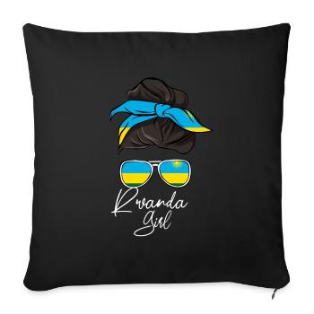 Rwanda - Housse de coussin décorative 45 x 45 cm - noir - Devant