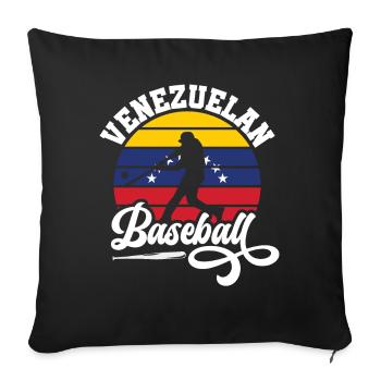 Championnat du Venezuela de baseball - Housse de coussin décorative 45 x 45 cm - noir - Devant
