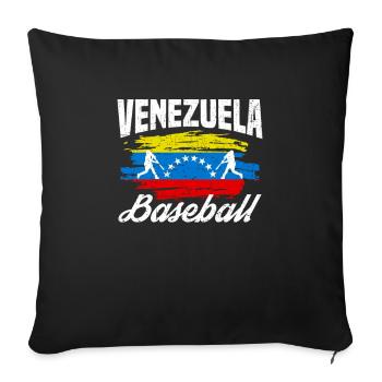 Championnat du Venezuela de baseball - Housse de coussin décorative 45 x 45 cm - noir - Devant