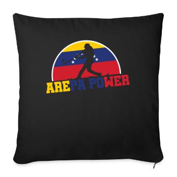 Venezuela Baseball Arepa Power Baseball Player - Sofa pillowcase 17,3'' x 17,3'' (45 x 45 cm) - black - Front