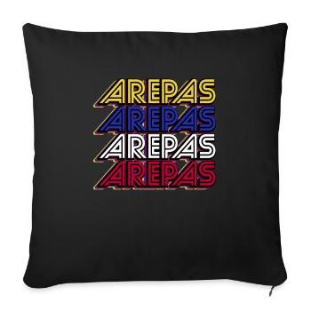 Venezuela Traditional South American Arepas - Sofa pillowcase 17,3'' x 17,3'' (45 x 45 cm) - black - Front