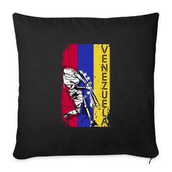 Venezuela Baseball - Sofa pillowcase 17,3'' x 17,3'' (45 x 45 cm) - black - Front