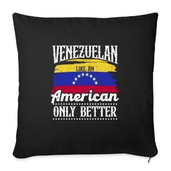 Amérique du Sud vénézuélienne Pays d’origine Amérique latine - Housse de coussin décorative 45 x 45 cm - noir - Devant
