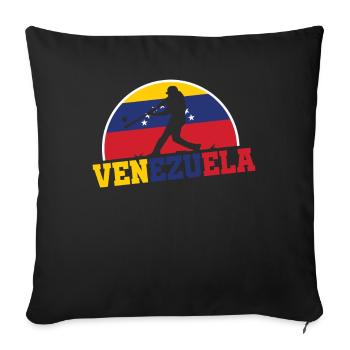 Venezuela Baseball Flag Baseball Player Sports - Sofa pillowcase 17,3'' x 17,3'' (45 x 45 cm) - black - Front