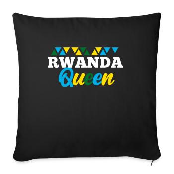 Rwanda - Housse de coussin décorative 45 x 45 cm - noir - Devant