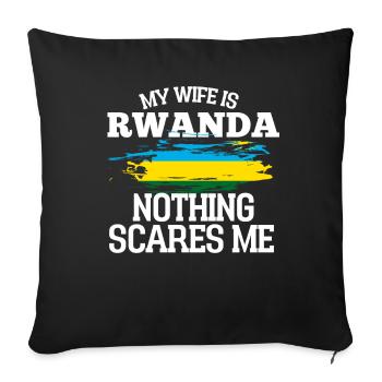 Rwanda - Housse de coussin décorative 45 x 45 cm - noir - Devant