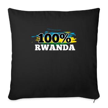 Rwanda - Housse de coussin décorative 45 x 45 cm - noir - Devant