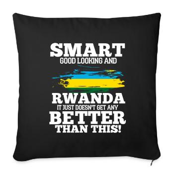 Rwanda - Housse de coussin décorative 45 x 45 cm - noir - Devant