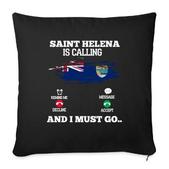 Saint Helena - Sofa pillowcase 17,3'' x 17,3'' (45 x 45 cm) - black - Front