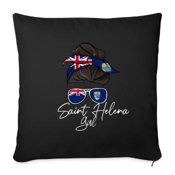 Saint Helena - Sofa pillowcase 17,3'' x 17,3'' (45 x 45 cm) - black - Front