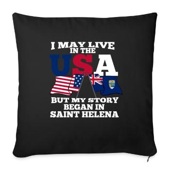 Saint Helena - Sofa pillowcase 17,3'' x 17,3'' (45 x 45 cm) - black - Front