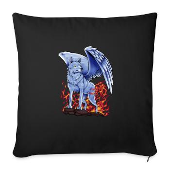 Slavic god Simargl - Sofa pillowcase 17,3'' x 17,3'' (45 x 45 cm) - black - Front