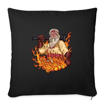 Slavic god Svarog - Sofa pillowcase 17,3'' x 17,3'' (45 x 45 cm) - black - Front