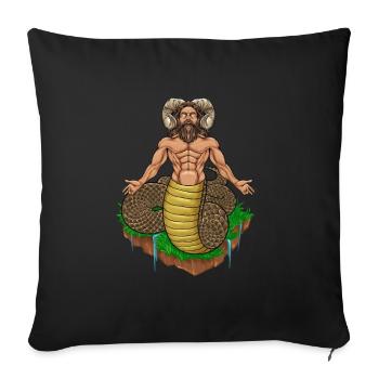 Slavic god Veles - Sofa pillowcase 17,3'' x 17,3'' (45 x 45 cm) - black - Front