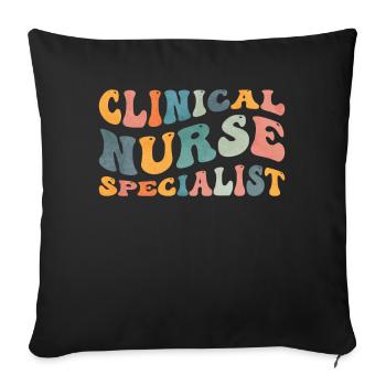 Groovy Clinical Nurse Specialist Nursing - Sofa pillowcase 17,3'' x 17,3'' (45 x 45 cm) - black - Front