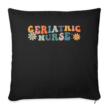 Groovy Geriatric Nurse Nursing - Sofa pillowcase 17,3'' x 17,3'' (45 x 45 cm) - black - Front