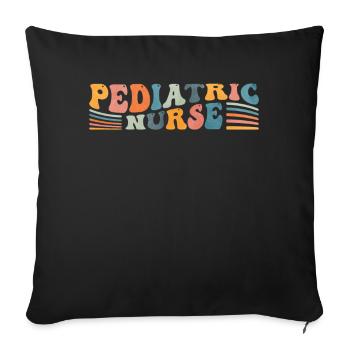 Groovy Pediatric Nurse NICU Nursing - Sofa pillowcase 17,3'' x 17,3'' (45 x 45 cm) - black - Front