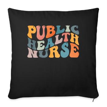 Groovy Public Health Nurse Health - Sofa pillowcase 17,3'' x 17,3'' (45 x 45 cm) - black - Front