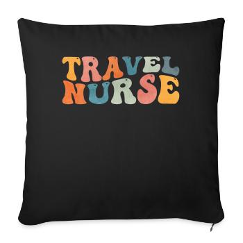 Groovy Travel Nurse Transport Krankenpflege - Sofakissenbezug 45 x 45 cm - Schwarz - Vorne