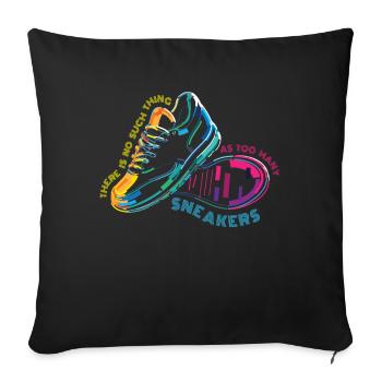 à de nombreuses baskets Sneaker Turnschuhe - Housse de coussin décorative 45 x 45 cm - noir - Devant