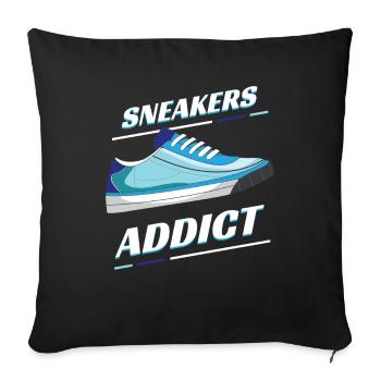 Sneakers Addict Sneaker Turnschuhe - Housse de coussin décorative 45 x 45 cm - noir - Devant