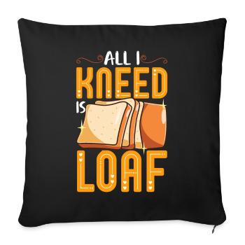 Drôle de boulanger cuisant du pain - Housse de coussin décorative 45 x 45 cm - noir - Devant