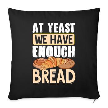 Lustiger Brotbacken-Bäcker - Sofakissenbezug 45 x 45 cm - Schwarz - Vorne