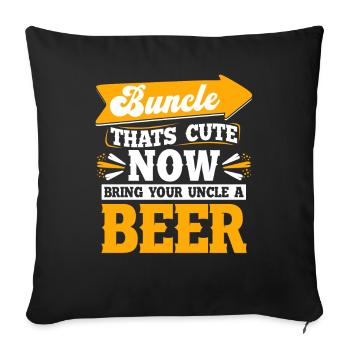 Amateurs de bière drôle - Housse de coussin décorative 45 x 45 cm - noir - Devant