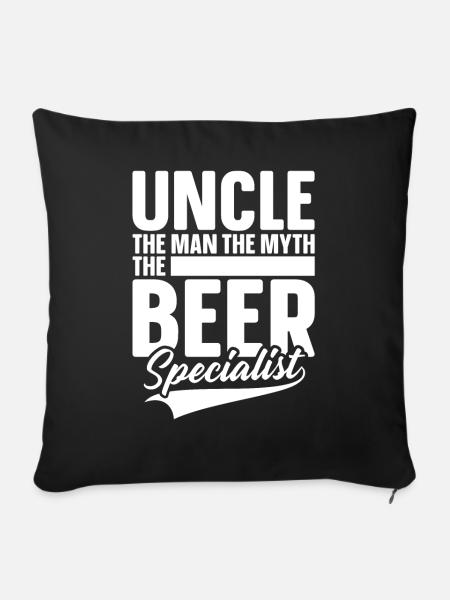 Bier Bierliebhaber Onkel - Sofakissenbezug 45 x 45 cm - Schwarz