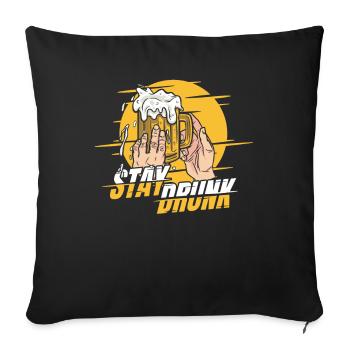 Beer Beer Lovers Cool - Sofa pillowcase 17,3'' x 17,3'' (45 x 45 cm) - black - Front