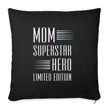 Maman Maman en édition limitée disant maman - Housse de coussin décorative 45 x 45 cm - noir - Devant