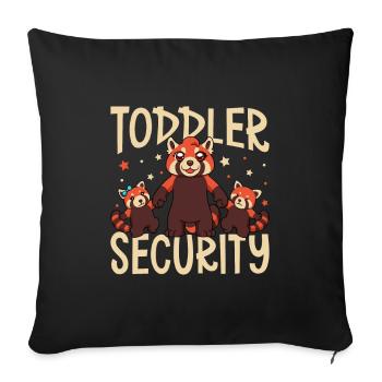 Gardien de tout-petits - Baby-sitter - Housse de coussin décorative 45 x 45 cm - noir - Devant