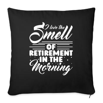 Pension de pensionné - Housse de coussin décorative 45 x 45 cm - noir - Devant