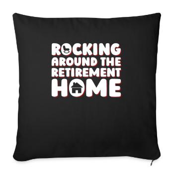 Retraités Pension Pensionnés - Housse de coussin décorative 45 x 45 cm - noir - Devant