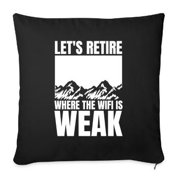 Pensioner pension - Sofa pillowcase 17,3'' x 17,3'' (45 x 45 cm) - black - Front