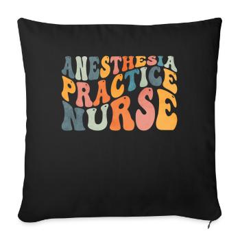 Groovy Anesthesia Practice Nurse Clinic - Sofa pillowcase 17,3'' x 17,3'' (45 x 45 cm) - black - Front