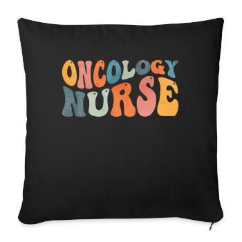 Groovy Oncology Nurse Cancer Chemo Crane - Sofa pillowcase 17,3'' x 17,3'' (45 x 45 cm) - black - Front