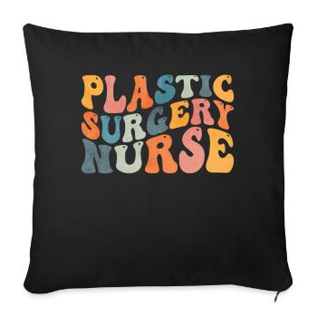 Groovy Plastic Surgery Nurse Cosmetic N - Sofa pillowcase 17,3'' x 17,3'' (45 x 45 cm) - black - Front