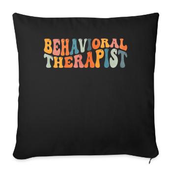 Groovy Behavioral Therapist Behavioral Technologist - Sofa pillowcase 17,3'' x 17,3'' (45 x 45 cm) - black - Front