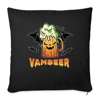 Vambeer Halloween Costume Bière Vampire - Housse de coussin décorative 45 x 45 cm - noir - Devant