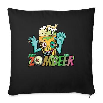 Zombeer Halloween Costume Bière Zombie - Housse de coussin décorative 45 x 45 cm - noir - Devant
