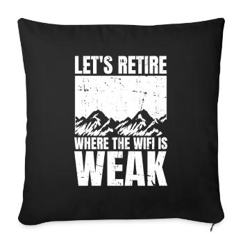 Pension de pensionné - Housse de coussin décorative 45 x 45 cm - noir - Devant
