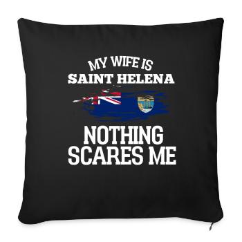 Saint Helena - Sofa pillowcase 17,3'' x 17,3'' (45 x 45 cm) - black - Front