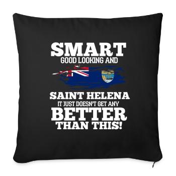 Saint Helena - Sofa pillowcase 17,3'' x 17,3'' (45 x 45 cm) - black - Front
