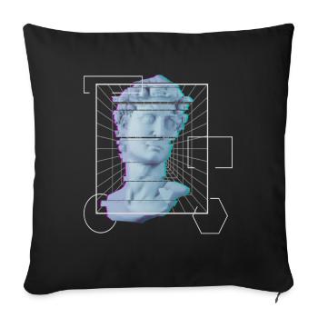 Raver, Techno Festival, EDM, Music, Rave - Sofa pillowcase 17,3'' x 17,3'' (45 x 45 cm) - black - Front