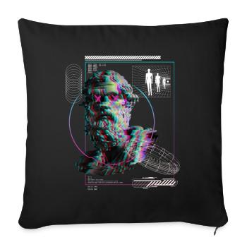 EDM Music Raver Techno Festival Rave - Sofa pillowcase 17,3'' x 17,3'' (45 x 45 cm) - black - Front